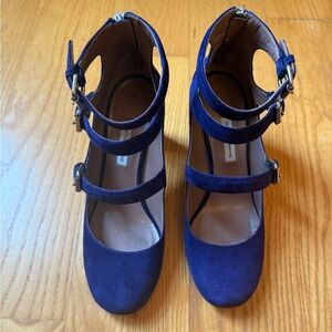 Tabitha Simmons Suede Mary Jane Pumps Size 40.5